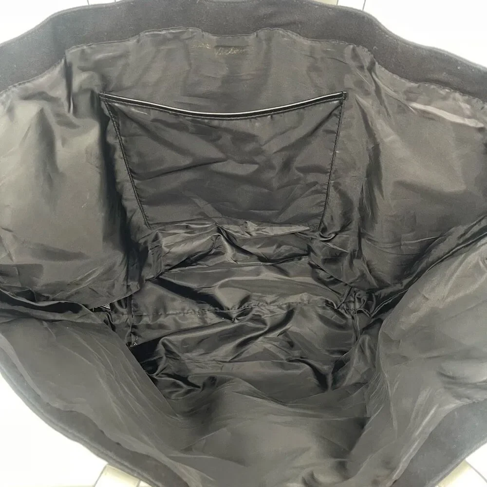 Victoria’s Secret Large Tote Bag Black White Canvas Logo 2018 Collectible - Picture 14 of 17